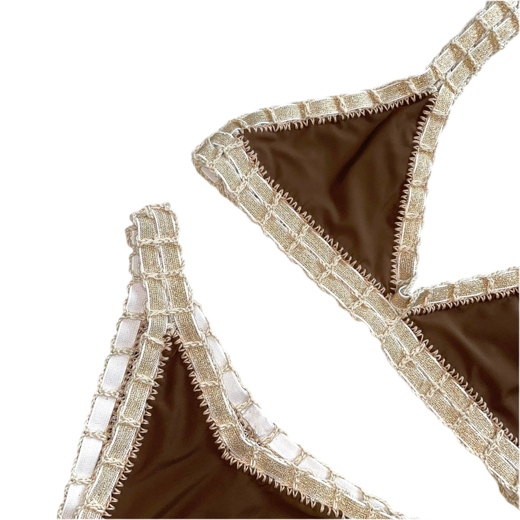 Bikini artesanal Moca & Mandalas - GALATEA SWIMWEAR