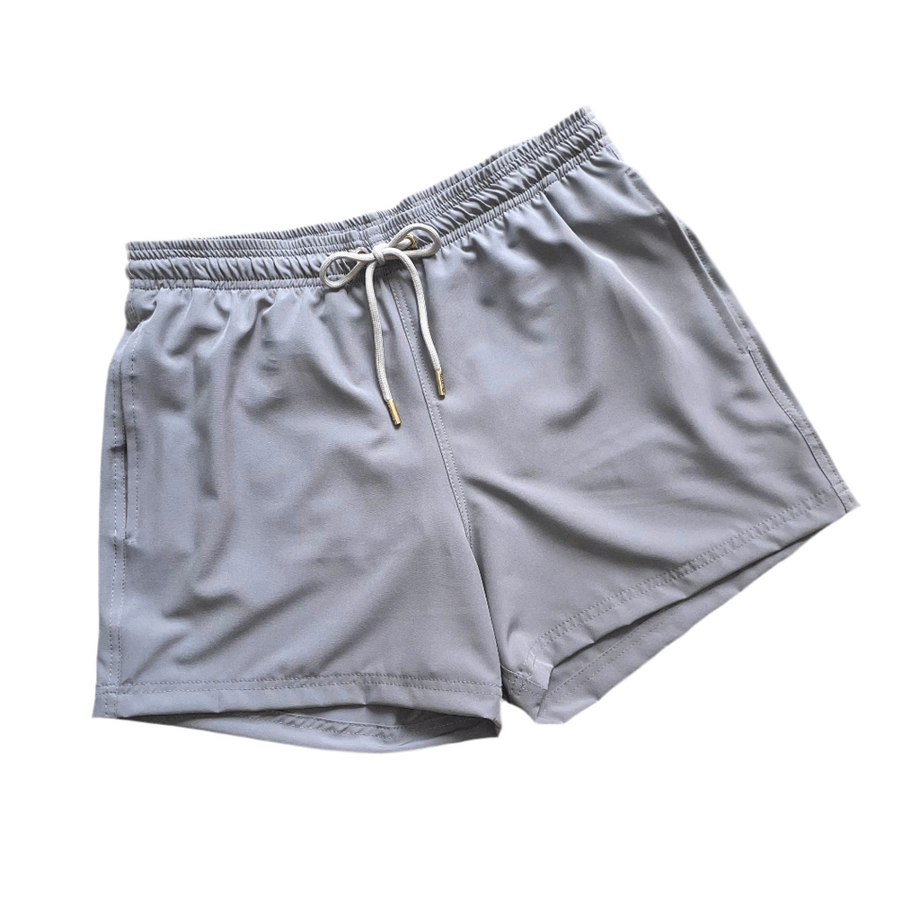 SHORT liso gris perla - GALATEA SWIMWEAR