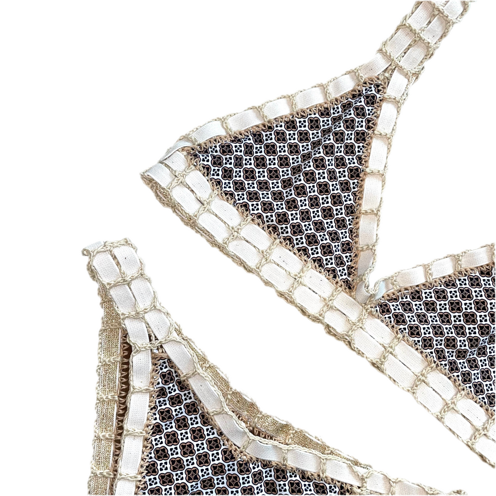 Bikini artesanal Moca & Mandalas - GALATEA SWIMWEAR