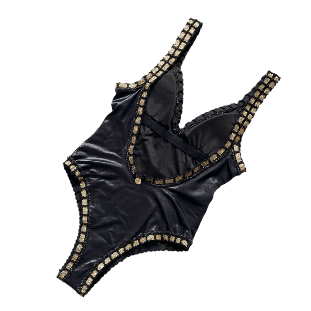 ONE PIECE artesanal negro wet - GALATEA SWIMWEAR