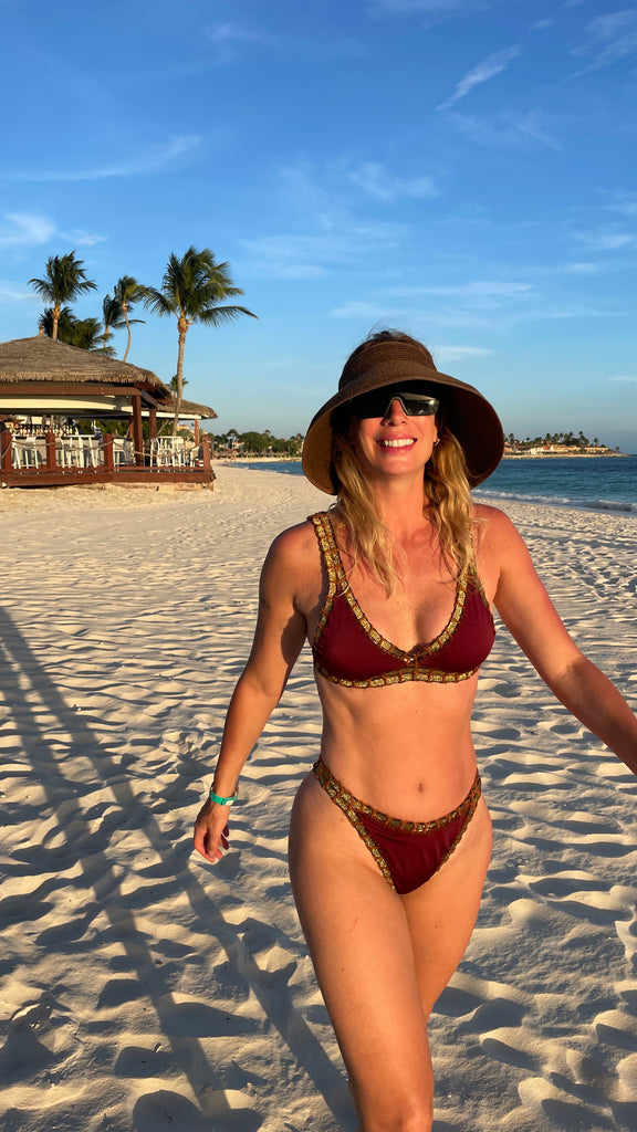 Bikini artesanal Vino & Cedron - GALATEA SWIMWEAR