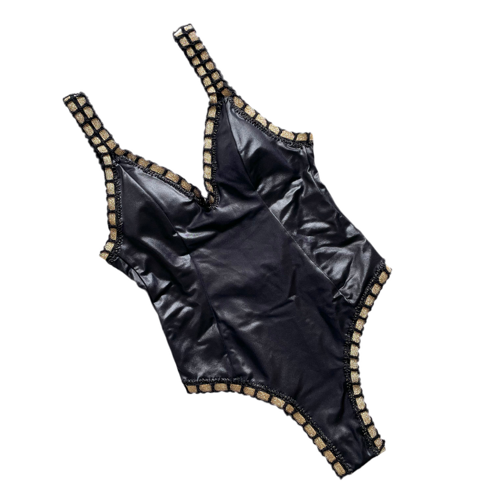 ONE PIECE artesanal negro wet - GALATEA SWIMWEAR