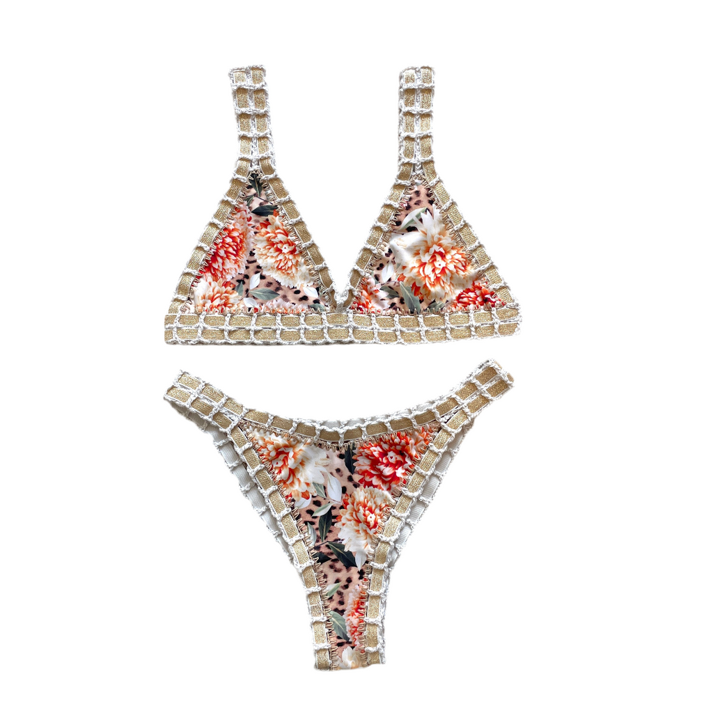Bikini artesanal Xóchitl & indiantan - GALATEA SWIMWEAR