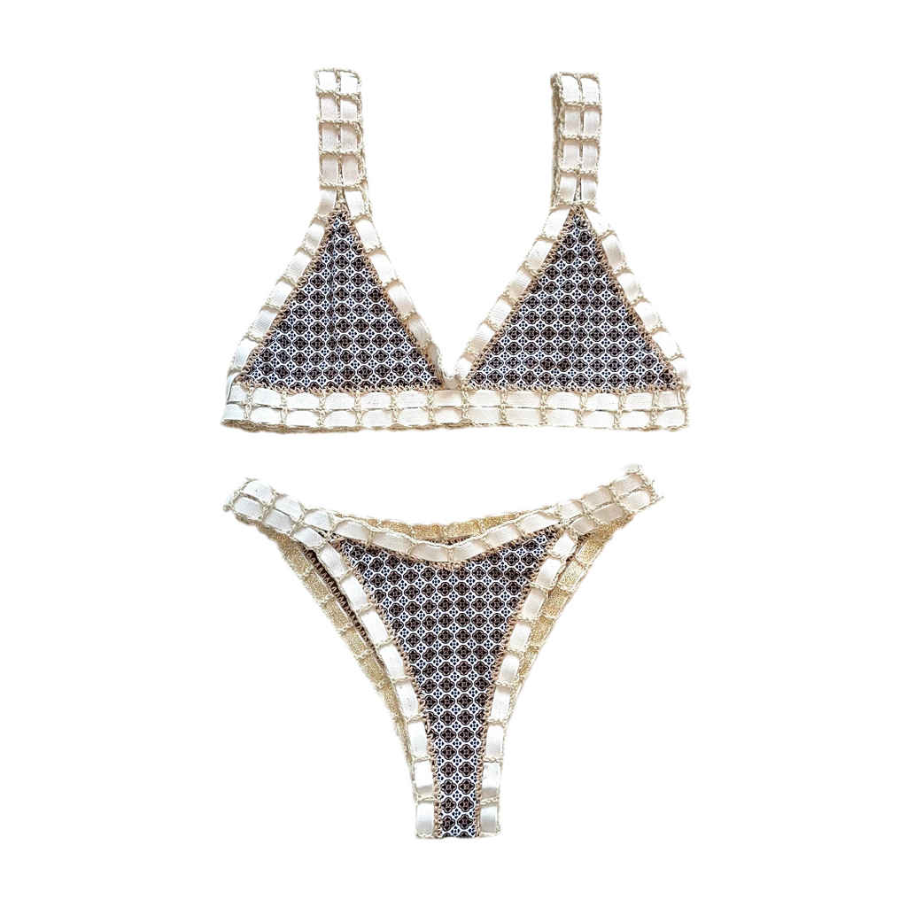 Bikini artesanal Moca & Mandalas - GALATEA SWIMWEAR