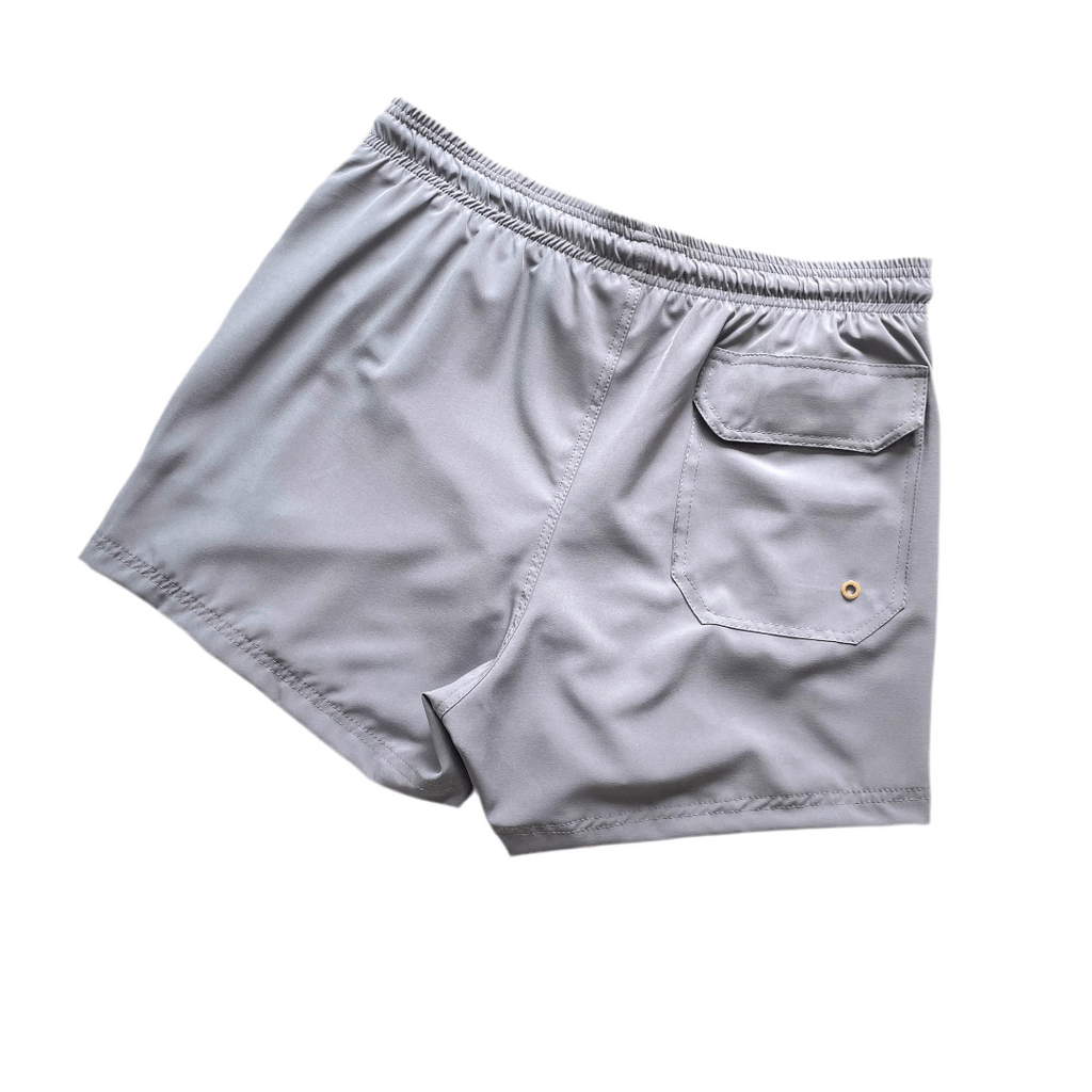 SHORT liso gris perla - GALATEA SWIMWEAR