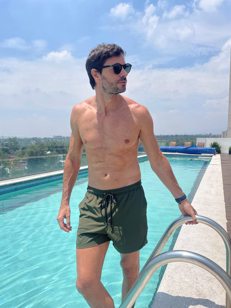 SHORT liso army green - GALATEA SWIMWEAR